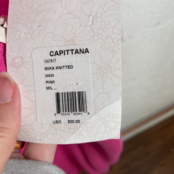 Capittana Mika Knitted Cotton Dress Pink M/L - Picture 6 of 12